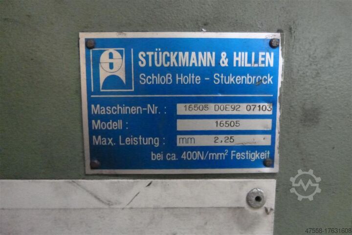 Plate Shear - Mechanical Stückmann&Hillen 16505