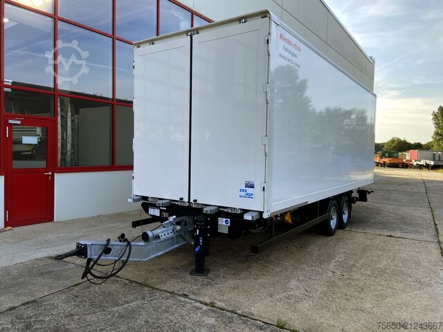 Kofferanhänger Möslein TK0105D-L Weiß  Tandem Koffer, Ladebordwand 1,5 t + DurchladbarNeufahrzeug --