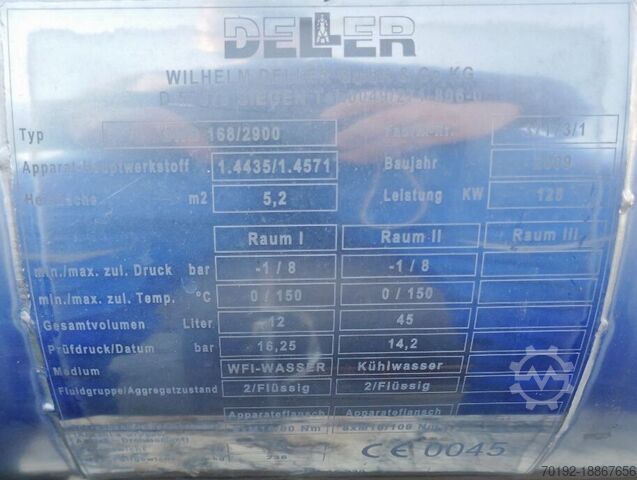 Willhelm Deller 5,2 m² Wärmetauscher aus V4A  