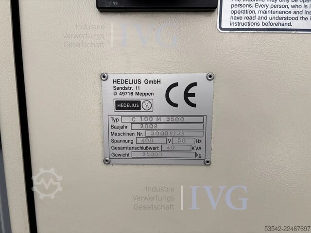 3-axis CNC machining center HEDELIUS C100 MAGNUM-3500