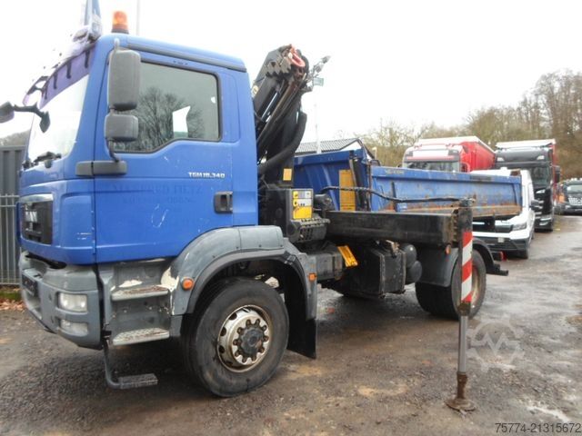 Kipper LKW MAN TGM 18.340/ 4X4/Kran PK 12001