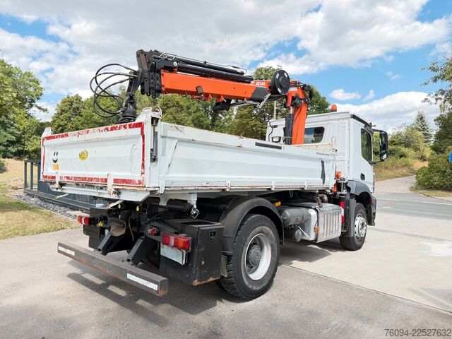 Three-sided tipper truck MERCEDES-BENZ Arocs 1832 4x2 Kipper Kran 13m FUNK AHK
