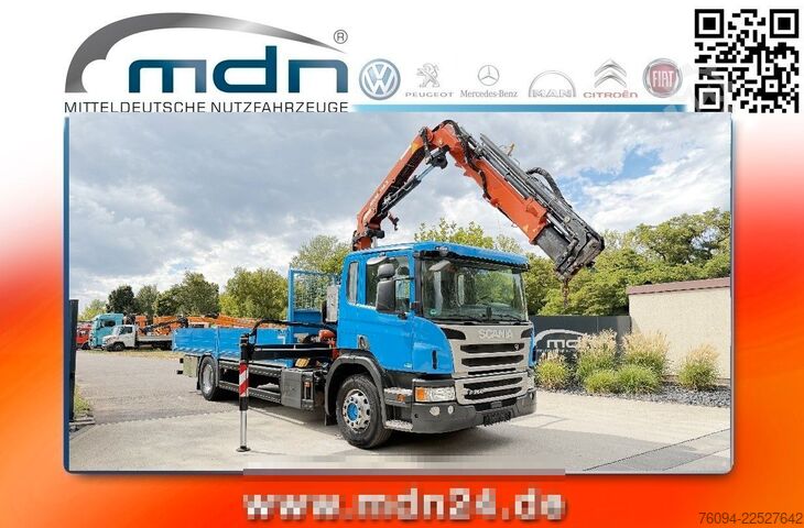 Truck mounted crane SCANIA P250 4x2 Pritsche KRAN 14m 5./6. Steuerkre FUNK