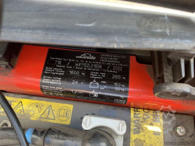 Electric Pallet Truck Linde T16