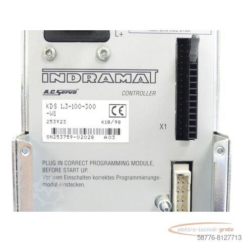 Component Indramat KDS 1.3-100-300-W1 Controller SN:253759-02028