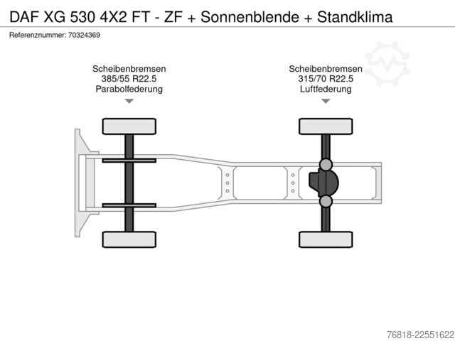 Standard SZM DAF XG 530 4X2 FT - ZF + Sonnenblende + Standklima