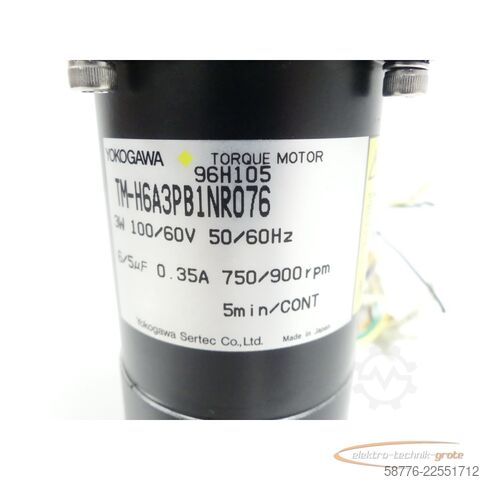 Steuerung Yokogawa TM-H6A3PB1NR076 Torque Motor SN:96H105 + 6RH-D9 Getriebe SN:96H120