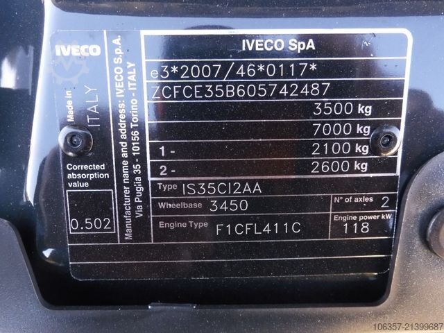 Van chassis IVECO Daily 35C16H  3,0 l  Rd.3450, Neu MY 2026