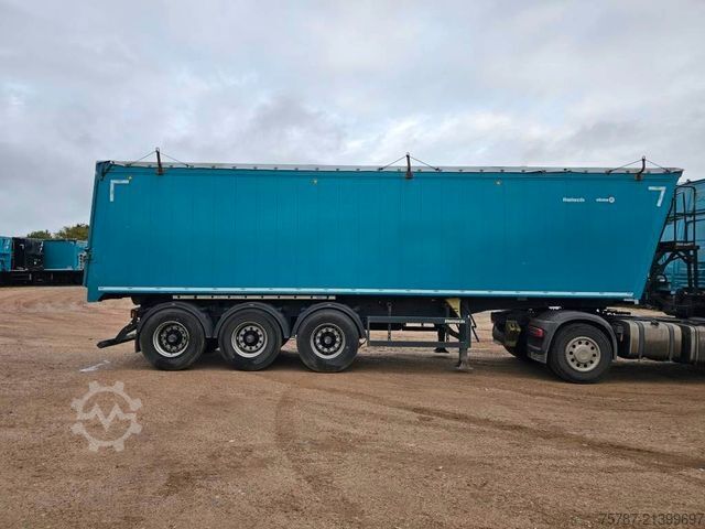 Tipper semitrailer REISCH 49 cbm, Pendelklappe, Lift, Lastmanometer, BPW