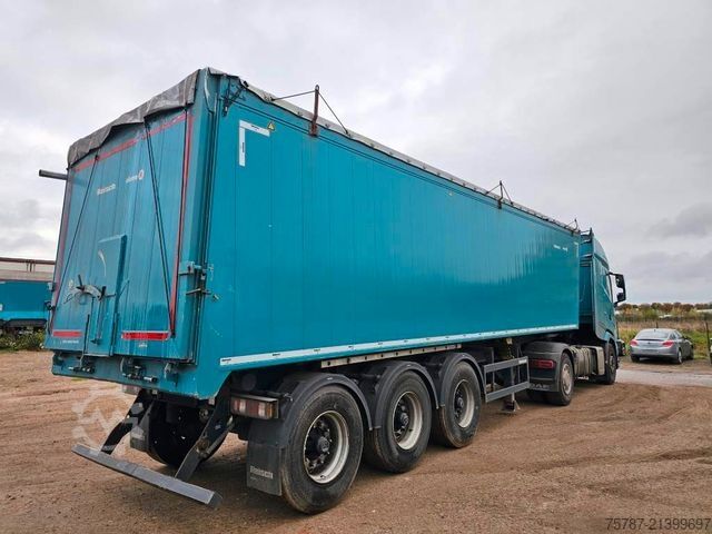 Tipper semitrailer REISCH 49 cbm, Pendelklappe, Lift, Lastmanometer, BPW