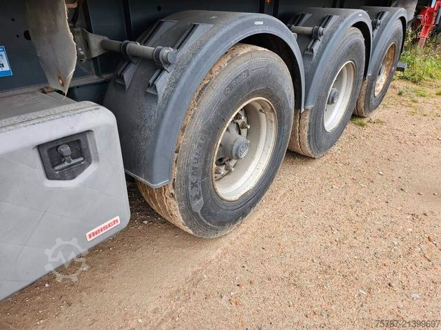 Tipper semitrailer REISCH 49 cbm, Pendelklappe, Lift, Lastmanometer, BPW