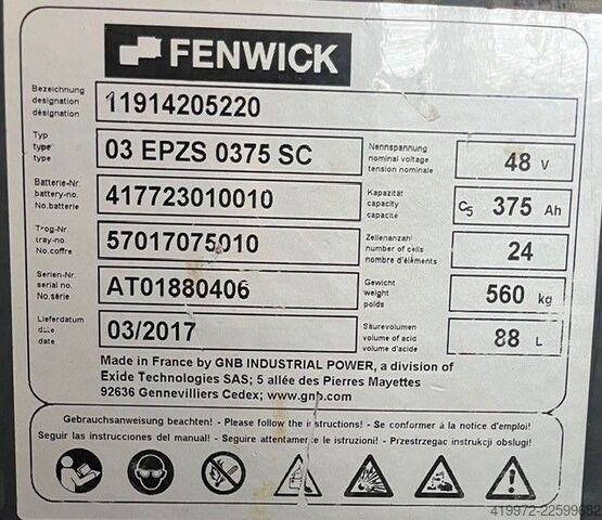 Electric 3-wheel forklift Jungheinrich EFG215