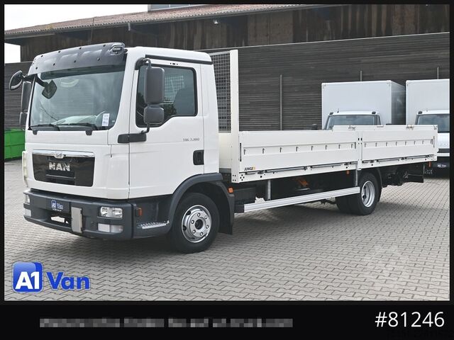 Pritschenwagen MAN TGL 7.180 Pritsche, LBW, 2x AHK,  Luftfederung