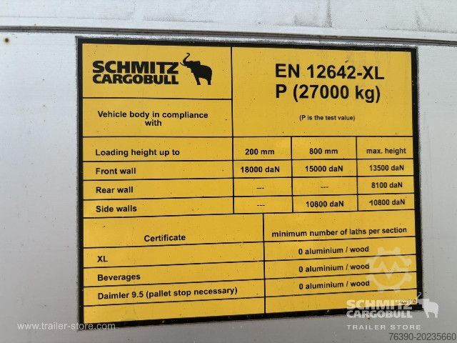 Open semitrailer with tarp Schmitz Cargobull Semitrailer Curtainsider Standard