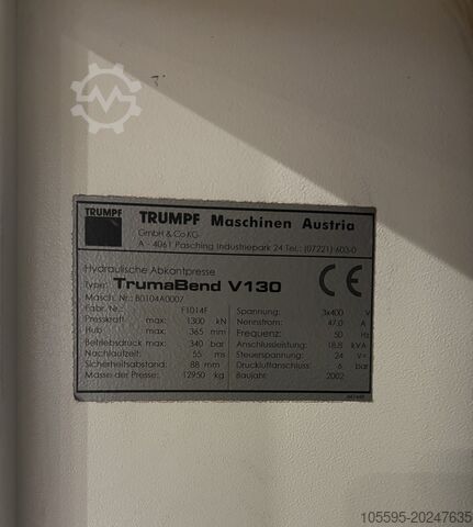 Press brake Trumpf TrumaBend V130