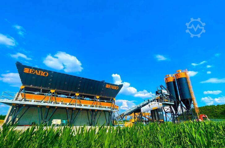 Stationäre Betonmischanlage FABO Concrete Plant 60 m³/h Compact Concrete Batching Plant