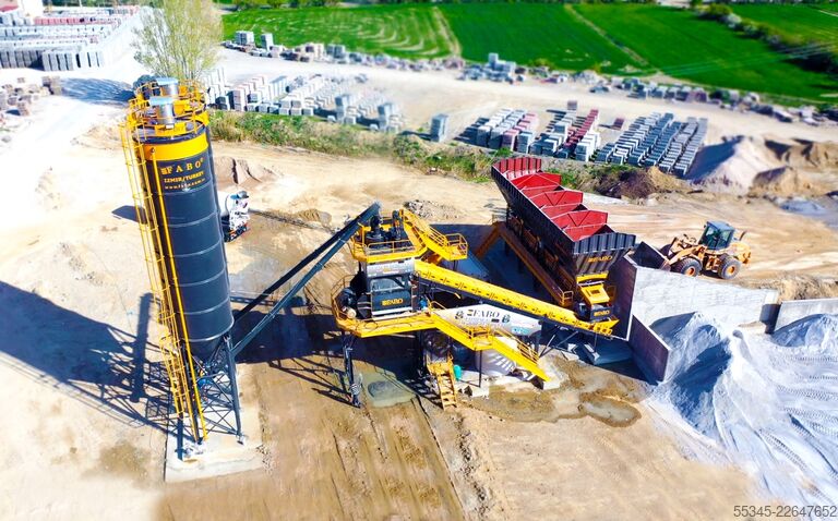 Stationäres Betonmischwerk FABO Sabit Beton Santralleri COMPACT-120 Sabit Beton Santrali