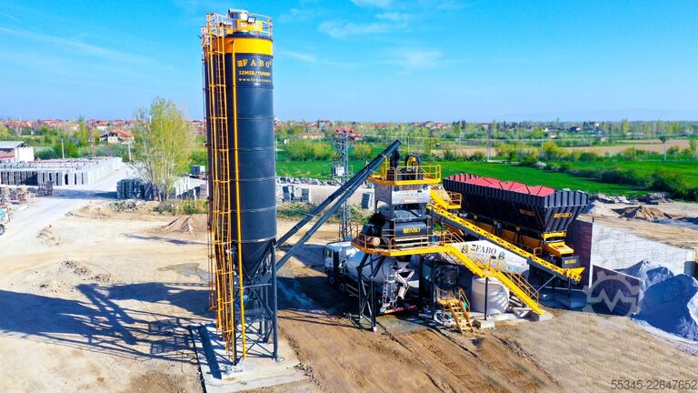 Stationäres Betonmischwerk FABO Sabit Beton Santralleri COMPACT-120 Sabit Beton Santrali