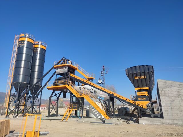 Stationäres Betonmischwerk FABO Sabit Beton Santralleri COMPACT-120 Sabit Beton Santrali
