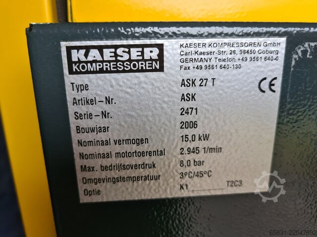 Schraubenkompressor Kaeser ASK 37 T