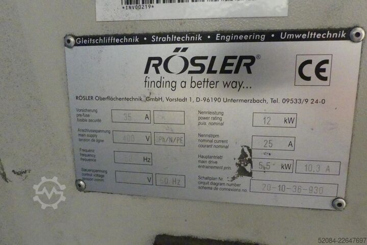 RÖSLER Durchlaufstrahlanlage Rösler RMBC 1.1