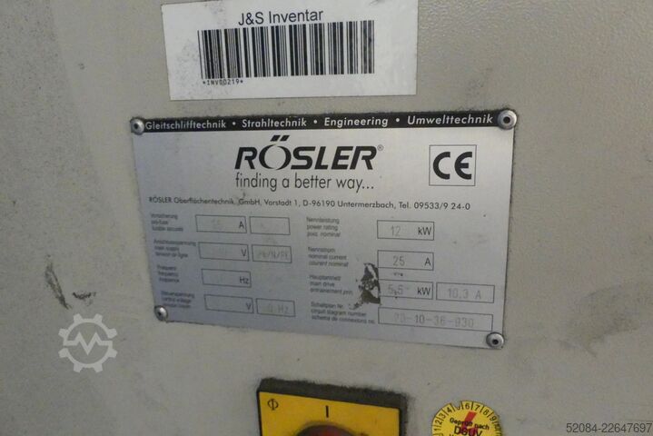 RÖSLER Durchlaufstrahlanlage Rösler RMBC 1.1