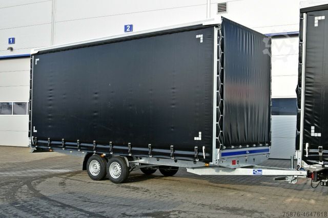 Transporter mit Pritsche & Plane IVECO Daily Speditionszug mit Anhänger Planenaufbau