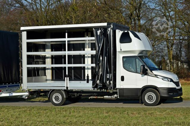 Transporter mit Pritsche & Plane IVECO Daily Speditionszug mit Anhänger Planenaufbau