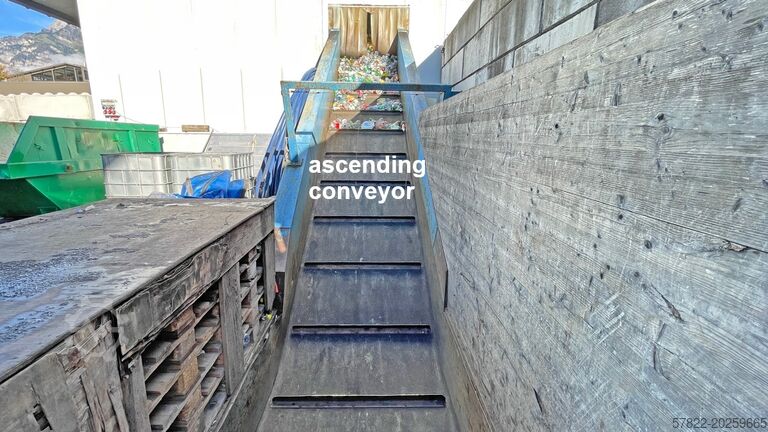 Complete PET baling line 2040 with conveyor, PET flattener and PSS system BOA PET Recyclinganlage