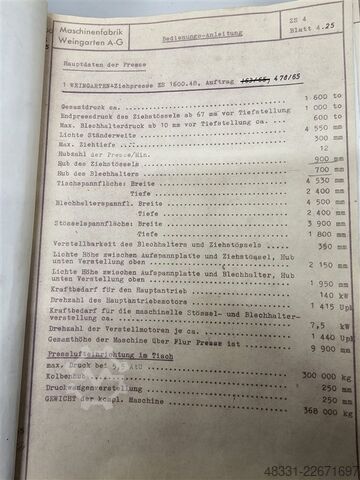Pressenlinie Weingarten/Schuler 1x ZS1600.48  &  3x P4E2 SQB 1000 & 1xDPQV4-1000
