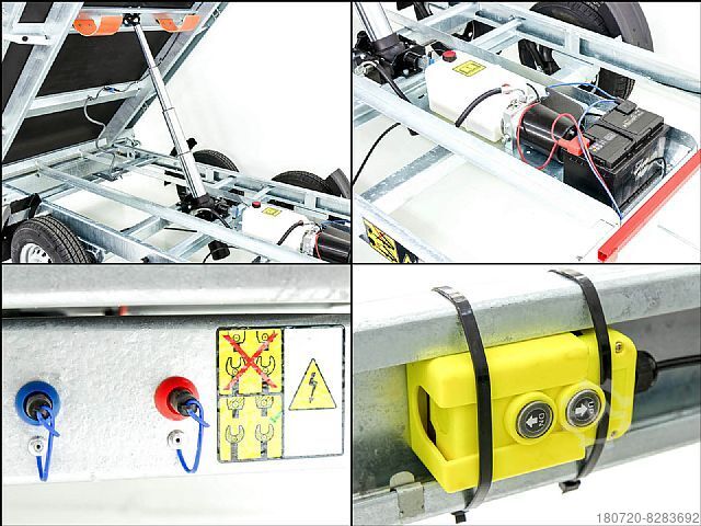 Tipper- three-way Cheval Liberté Debon Dreiseitenkipper 180x306 2,6t E-Pumpe Gitter