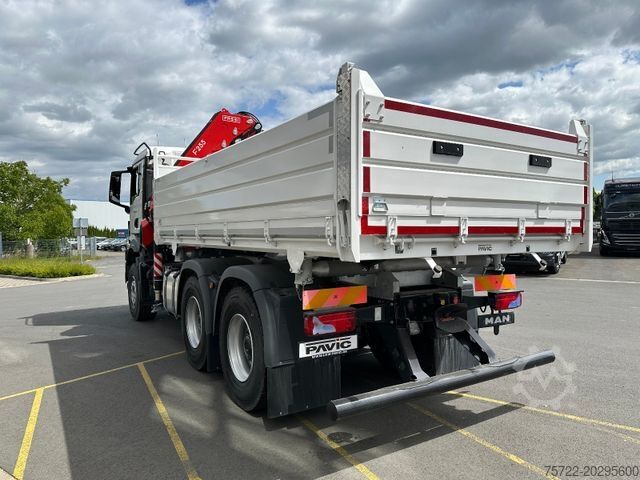 Three-sided tipper truck MAN TGS 26.480 6x4 Krankipper Fassi F255.A.2.24