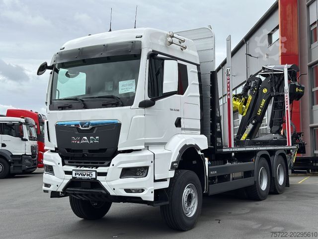 Logging truck MAN TGS 33 520 6x4 BL 3900 Kurzholz Plattform Aufbau