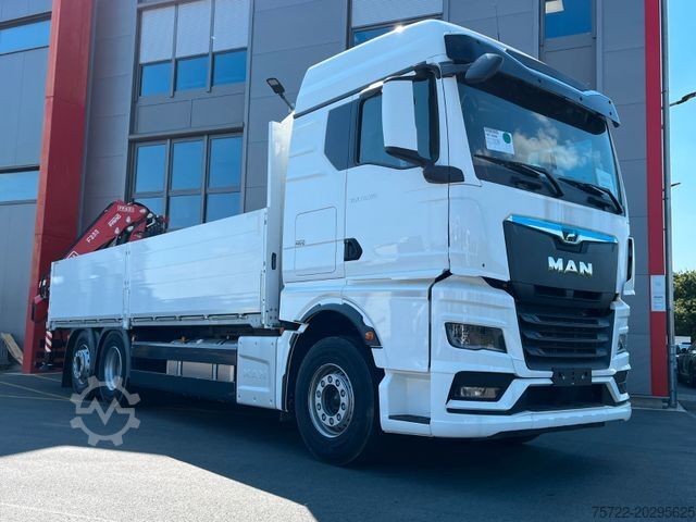 LKW mit Pritsche (offen) MAN TGX 26.520 BL 6x2-4 KRAN FASSI SOFORT VERFÜGBAR!