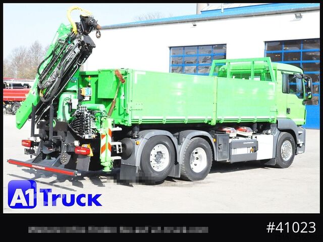 Kipper LKW MAN TGS 26.460 LL  Kipper Kran Funk Lenkachse,