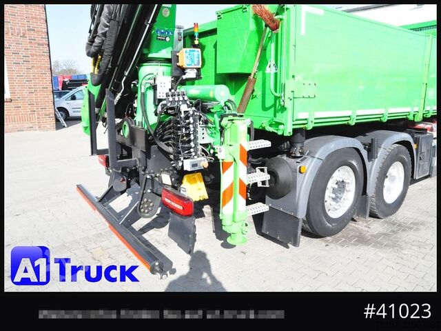 Kipper LKW MAN TGS 26.460 LL  Kipper Kran Funk Lenkachse,