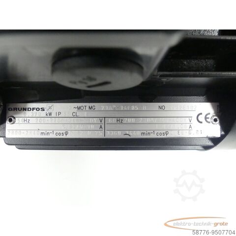 Control unit Grundfos SPK4-15 / 5X A-W-A-CVUV Tauchpumpe SN:64410798602