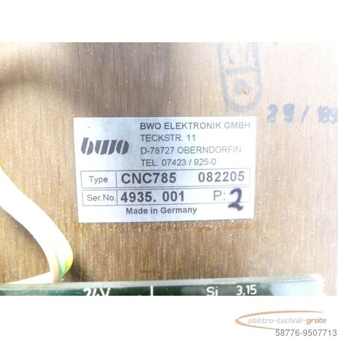 Component  BWO  Lorenz CNC 785 Bedienfeld und Display 082205  SN: 4935.001 P2