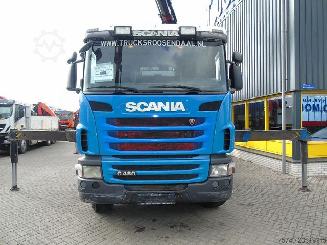 Crane truck Scania G480 8x4 + palfinger crane PK74002   6x extensi...