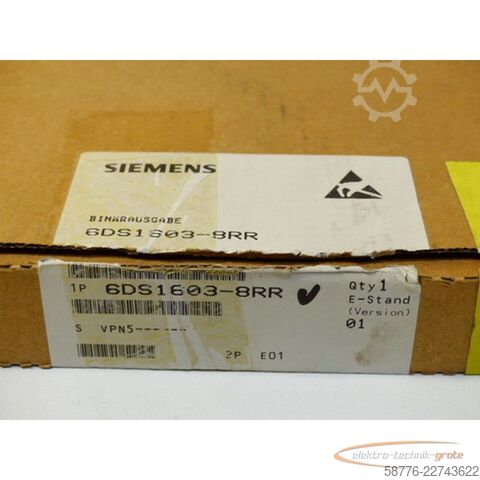 Component Siemens Teleperm M 6DS1603-8RR Binärausgabe E Stand 1 -  - in geöffneter OVP