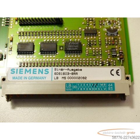 Component Siemens Teleperm M 6DS1603-8RR Binärausgabe E Stand 1 -  - in geöffneter OVP