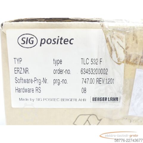 Komponente  SIG positec / Berger Lahr TLC 532 F Servo Drive SN:1110070929 - ! -