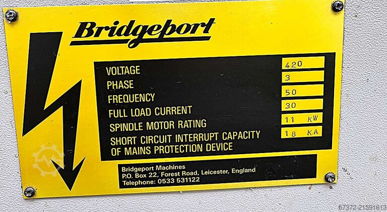 CNC Vertikales Bearbeitungszentrum Bridgeport VMX 1000-30