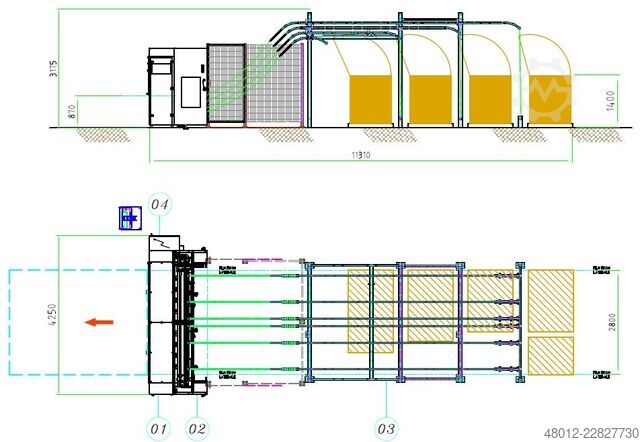 Papierverpackungsmaschine Kartonschneidemaschine LCR LORENZONI LCR 12, Endloswellpappe