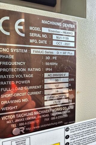 Horizontal-Bearbeitungszentrum Victor H 630 HD