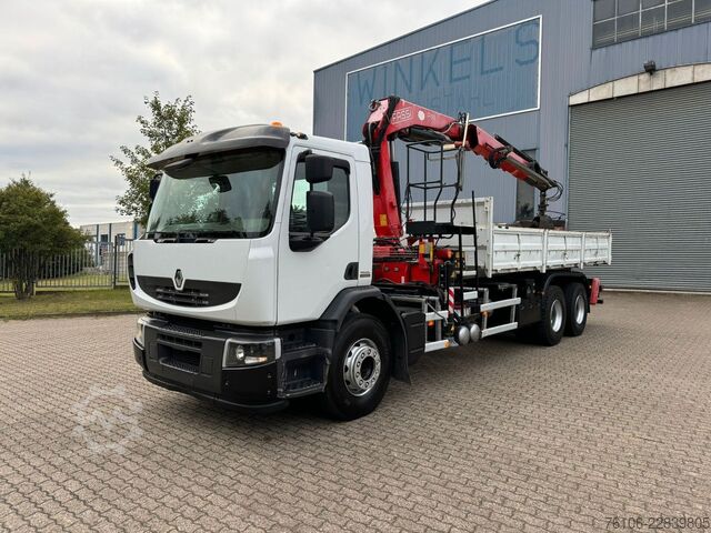 Truck mounted crane RENAULT Premium Lander 310.26 6x4 Kipper /Kran