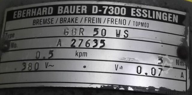 Gear motor 0.25 kW 29.5 rpm BAUER DK640/163L