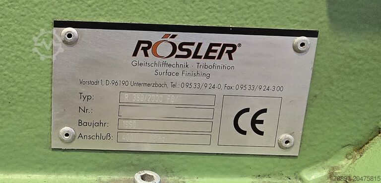Vibratory Finishing Machine + Sieve + Conveyor + Separator Rösler R620EC + R9-5.5Sm + R350-2000 + Abscheid