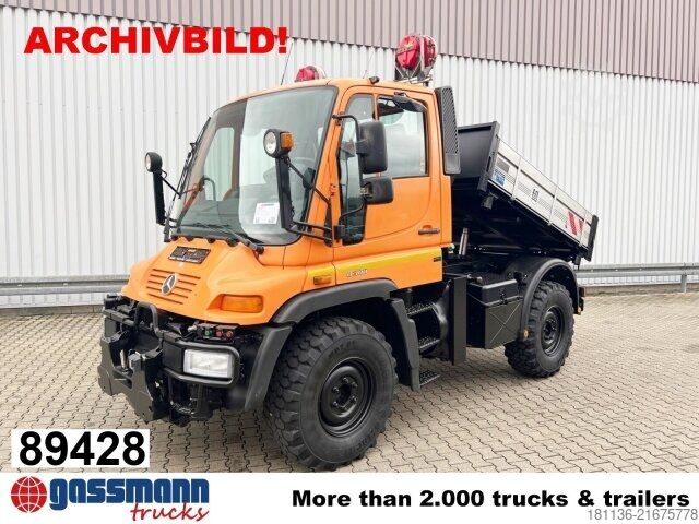 Special purpose truck Unimog U 300 4x4, Kipper, VarioPilot, Kommunalhydraulik,
