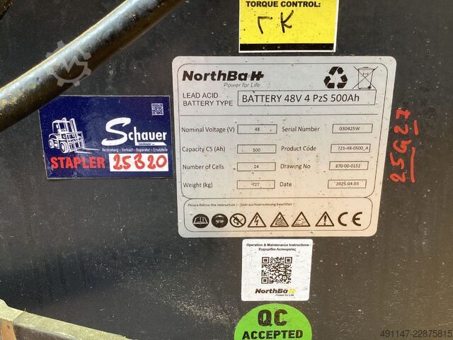Electric 3-wheel forklift Jungheinrich EFG 213 ZSM 550